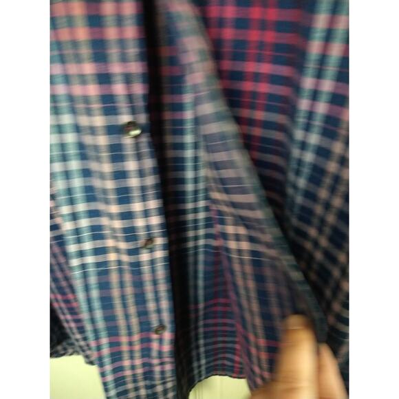 Tommy Bahama Men's XXL Shirt Plaid Purple Collared Button Up Long Sleeve - Picture 7 of 9